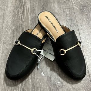 Black Amazon Essentials Mules/Slides